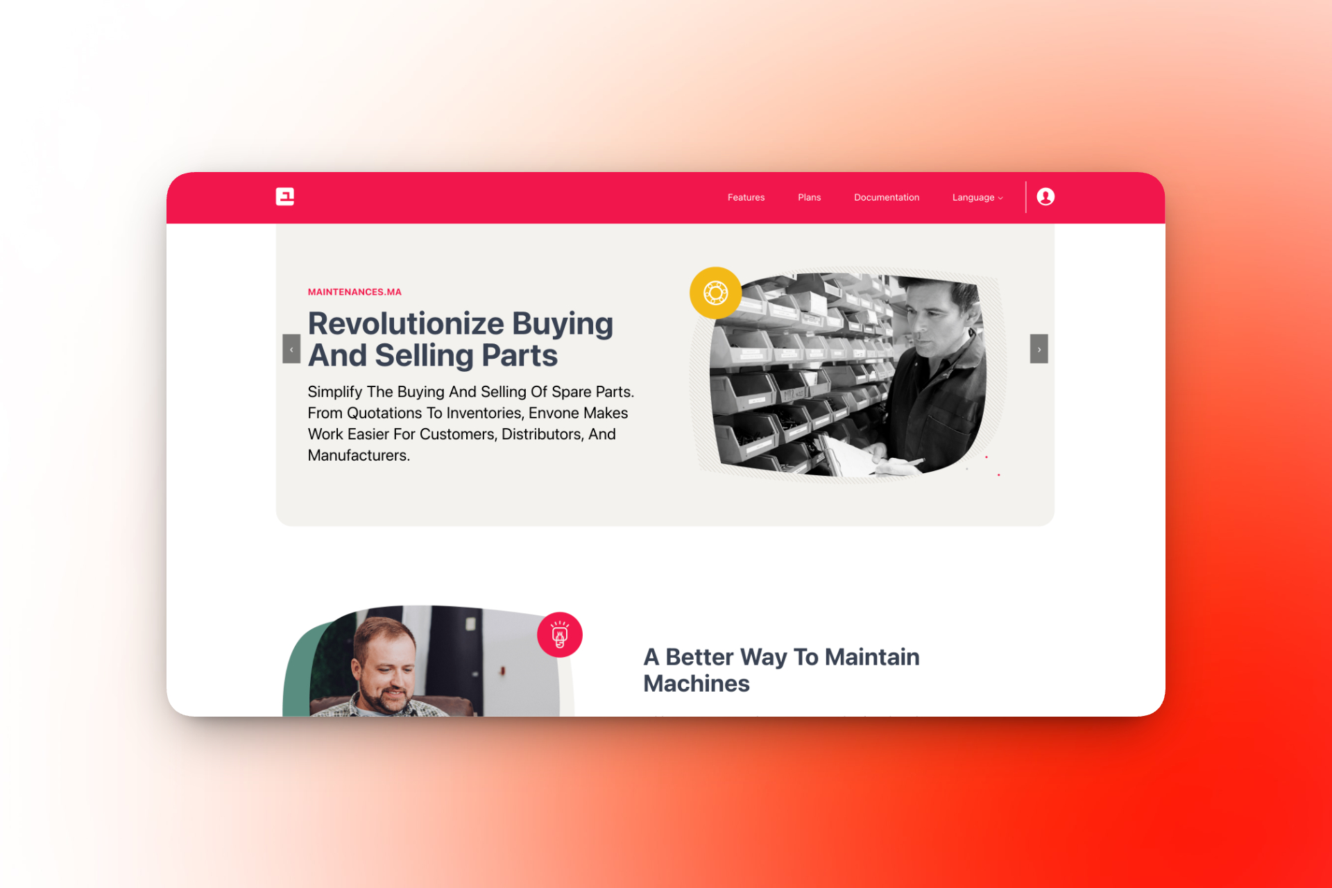 Envone — Machine Maintenance & Parts Platform preview